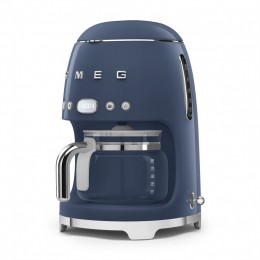 Капельная кофеварка SMEG DCF02NBEU, 1050 Вт, 1.4 л, 10 чашек, темно-синий, 2 уровня крепости.