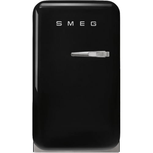 Холодильник SMEG 50-х годов, однокамерный, 34 л, черный – стильный и энергоэффективный выбор