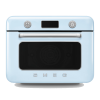 Мини-печь Smeg 30 л с LCD дисплеем и 10 функциями приготовления в стиле 50-х, пастельный голубой