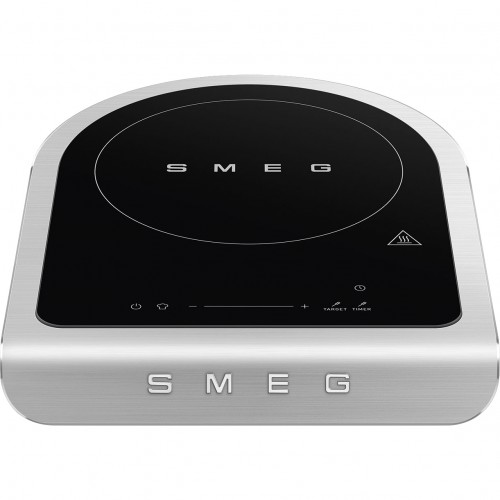 Настольная индукционная плита Smeg 1 зона, 1.45/2.1 кВт, сенсорное управление, таймер, черный матовый