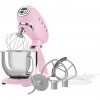 Планетарный миксер SMEG 50-х годов, 1000 Вт, 4.8 л, 10 скоростей, розовый