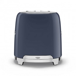 Тостер SMEG TSF01NBEU, 2 ломтика, 950 Вт, нержавеющая сталь, 6 уровней поджаривания, подогрев, размораживание, темно-синий