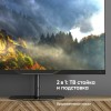 Стойка ONKRON для ТВ 30-60 (100х100 до 400х400), макс. нагрузка 41 кг, высота 1250 мм, угол поворота ±54°, наклон 0°, черная