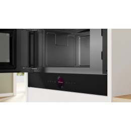 BOSCH BFL9221B1, встраиваемая микроволновая печь, 21 л, 900Вт, 5 режимов, инвертер, черный, петли слева