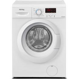 Стиральная машина Korting kwm 40b1060, узкая, 6 кг, 1000 об/мин, 23 программы, цифровой дисплей, отложенный старт, А+, белая.