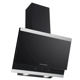 Наклонная вытяжка Kuppersberg F 603 BX, 60 см, 850 м³/ч, 3 скорости, таймер, сенсорное управление, LED, 53 дБ, черный/нержавеющая сталь