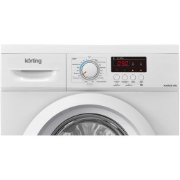 Стиральная машина Korting kwm 40b1060, узкая, 6 кг, 1000 об/мин, 23 программы, цифровой дисплей, отложенный старт, А+, белая.