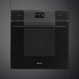 Электрический духовой шкаф SMEG SO6102M2B3, 60 см, 68 л, 11 функций, микроволновка, черное стекло, класс А+.