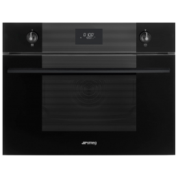 Встраиваемая микроволновая печь SMEG SO4101M0B3, 45 см, гриль, 40 л, LCD, таймер, блокировка.