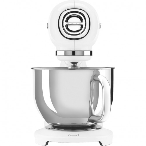 Планетарный миксер SMEG 1000 Вт, 4.8 л, 10 скоростей - стиль 50-х, белый