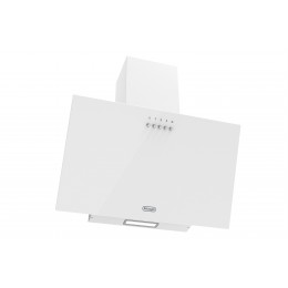 Вытяжка Delonghi/ Вытяжка Delonghi, наклонная, 60 см, отвод/рециркуляция, 650 м3/ч, 3 скорости, механическое управление, LED подсветка, цвет белое стекло