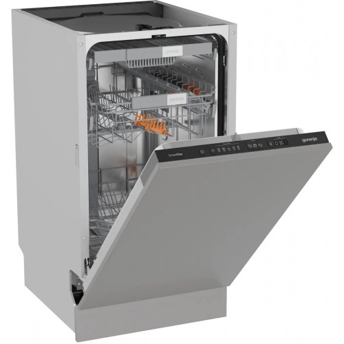 Посудомоечная машина Gorenje/ Посудомоечная машина Gorenje, 45 см, 10 комплектов, 3 корзины 5 программ, кнопочное управление, отсрочка старта, внутренняя подсветка, автооткрывание дверцы, полный AquaStop, инверторный мотор, половинная загрузка