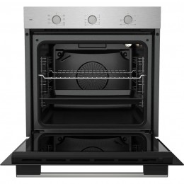 Духовой шкаф Kuppersberg HO 603 BX, 80 л, 8 режимов, 275°C, поворотное управление, дисплей, таймер, черное стекло/нержавеющая сталь.
