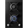 Газовая варочная панель ASKO 741472 - 2 зоны, стеклокерамика, чугунное кольцо для вока, электроподжиг, черная