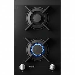 Газовая варочная панель ASKO HG8320BGB1, 2 зоны, стеклокерамика, чугунное кольцо для вока, черный.