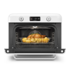 Мини-печь Smeg 30 л с LCD дисплеем, 10 функциями, паром и галогенной подсветкой в стиле 50-х годов - белая