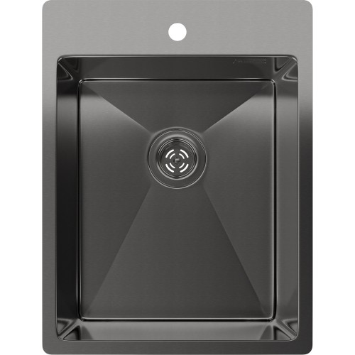 Rivelato Rinox 3850 PVD black Мойка нерж.сталь 1 чаша 380*500*200 мм, монтаж: врезной, материал: нержавеющая сталь, цвет: черный