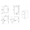Холодильник SMEG 970x545x659 мм, однокамерный с морозильной камерой, стиль 50-х, белый, объем 122 л, энергоэффективность D