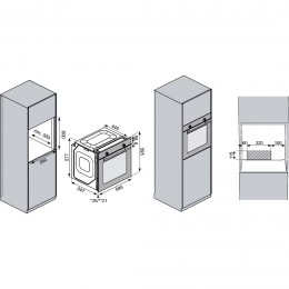 Духовой шкаф Kuppersberg HO 603 BX, 80 л, 8 режимов, 275°C, поворотное управление, дисплей, таймер, черное стекло/нержавеющая сталь.