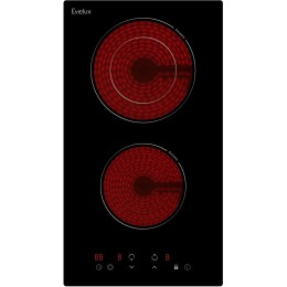 Варочная панель Evelux HEV 321 B, Hi-Light, 30 см, 2 конфорки, сенсорное управление, таймер, блокировка, 3200 Вт