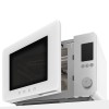 Микроволновая печь SMEG 27 л с аэрогрилем, 9 функциями и 25 автоматическими программами – белая, 900 Вт, инвертор, плавное открывание
