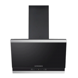 Наклонная вытяжка Kuppersberg F 603 BX, 60 см, 850 м³/ч, 3 скорости, таймер, сенсорное управление, LED, 53 дБ, черный/нержавеющая сталь