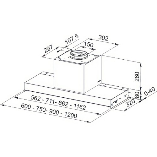 Вытяжка Franke FMY DRIP-FREE 120 KL - сенсорное управление, 710 м³/ч, нержавеющая сталь, технология K-Link, функция сбора конденсата