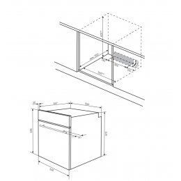 Духовой шкаф Kuppersberg HO 608 X Line, 78 л, 8 режимов, макс. 310°C, поворотное управление, дисплей, черный, нержавеющая сталь