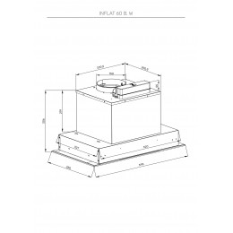 Вытяжка KUPPERSBERG INFLAT 60 W, 60 см, таймер, периметральное всасывание, 780 м³/ч, сенсорное управление.
