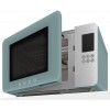 Микроволновая печь SMEG, отдельностоящая, объем 29 л, 4 функции приготовления, гриль, 18 автоматических программ, быстрый старт, размораживание, мощность 900 Вт, 5 уровней мощности, инвертер + поворотный стол, цвет изумрудно-зеленый
