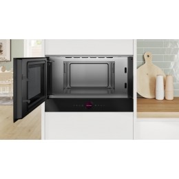 BOSCH BFL9221B1, встраиваемая микроволновая печь, 21 л, 900Вт, 5 режимов, инвертер, черный, петли слева