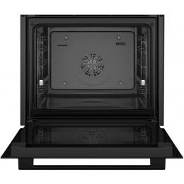 Serie 6, духовой шкаф, черный, класс энергоэффективности А, 7 режимов, 2-х слойное остекление, LCD-дисплей, утапливаемые переключатели, галогенное освещение, 10 автопрограмм, самоочистка EcoClean (задняя стенка), дверца с амортизатором SoftClose, перестав