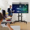Мобильная стойка ONKRON для ТВ 40-70 с регулировкой высоты, кабель-каналом и колесиками, черная