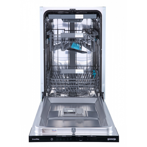 Встраиваемая узкая посудомоечная машина GORENJE – Класс А+++, 11 комплектов посуды, 3 корзины, AquaStop, инверторный мотор