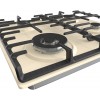 Встраиваемая газовая варочная панель GORENJE 60 см, цвет слоновая кость, чугунные решетки, автоматический электроподжиг