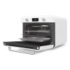 Мини-печь Smeg 30 л с LCD дисплеем, 10 функциями, паром и галогенной подсветкой в стиле 50-х годов - белая