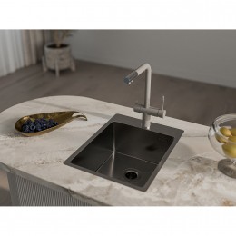 Rivelato Rinox 3850 PVD black Мойка нерж.сталь 1 чаша 380*500*200 мм, монтаж: врезной, материал: нержавеющая сталь, цвет: черный