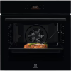Встраиваемая электрическая духовка ELECTROLUX AssistedCooking с пиролизом, черное стекло, сенсорное управление, цветной ЖК-дисплей
