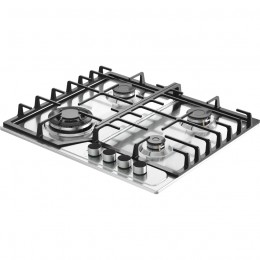 Варочная поверхность Kuppersberg/ KITCHEN RETAIL / Варочная поверхность Kuppersberg, газ, High-Tech, 58 см, автоматический электроподжиг, газ-контроль, форсунки под сжиженый газ, SABAF конфорки, чугунные решетки, цвет нержавеющая сталь, цвет фурнитуры чер