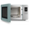 Микроволновая печь SMEG, отдельностоящая, объем 29 л, 4 функции приготовления, гриль, 18 автоматических программ, быстрый старт, размораживание, мощность 900 Вт, 5 уровней мощности, инвертер + поворотный стол, цвет изумрудно-зеленый