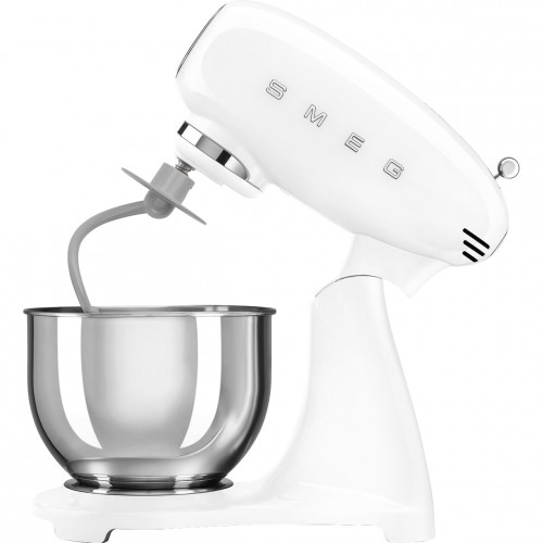 Планетарный миксер SMEG 1000 Вт, 4.8 л, 10 скоростей - стиль 50-х, белый