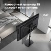 Стойка ONKRON для ТВ 30-60 (100х100 до 400х400), макс. нагрузка 41 кг, высота 1250 мм, угол поворота ±54°, наклон 0°, черная