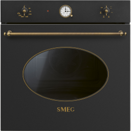 Духовой шкаф Smeg SF68C1AO, Coloniale, 60 см, 70 л, антрацит, 6 функций, электромеханический таймер.