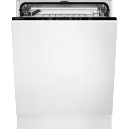 Встраиваемая посудомоечная машина Electrolux EEQ47200L, 13 комплектов, 59.6x55x82 см, черная, сенсорное управление, 7 программ, сушка AirDry, индикация лучом.