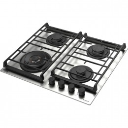 Варочная панель KORTING hg 6235 ctx, газовая, 60 см, 4 конфорки, WOK, нержавеющая сталь