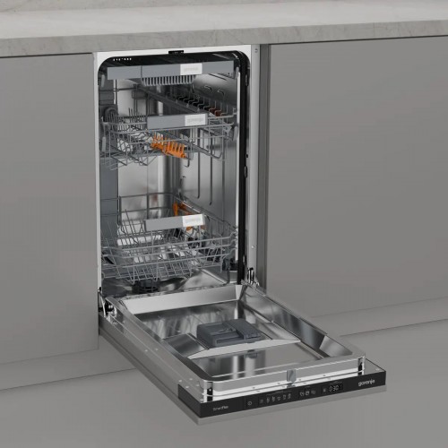 Посудомоечная машина Gorenje/ Посудомоечная машина Gorenje, 45 см, 10 комплектов, 3 корзины 5 программ, кнопочное управление, отсрочка старта, внутренняя подсветка, автооткрывание дверцы, полный AquaStop, инверторный мотор, половинная загрузка