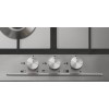 Встраиваемая варочная панель Korting/ Газ, Crystal, 45x51 см, газовая, нержавеющая сталь, независимая, электроподжиг, газ-контроль, чугунные решетки, в комплекте - подставка WOK и адаптер для кофейника, цвет-нержавеющая сталь