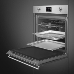 Встраиваемый духовой шкаф SMEG SO6302S3PX, 60 см, нержавеющая сталь, 12 функций, пароварка.