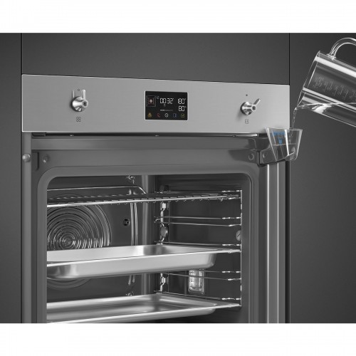 Встраиваемый духовой шкаф SMEG Classica - Многофункциональный комбинированный паровой духовой шкаф, 60 см, 12 функций, нержавеющая сталь с защитой от отпечатков пальцев