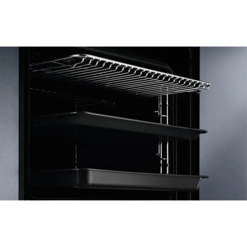 Встраиваемая электрическая духовка ELECTROLUX AssistedCooking с пиролизом, черное стекло, сенсорное управление, цветной ЖК-дисплей